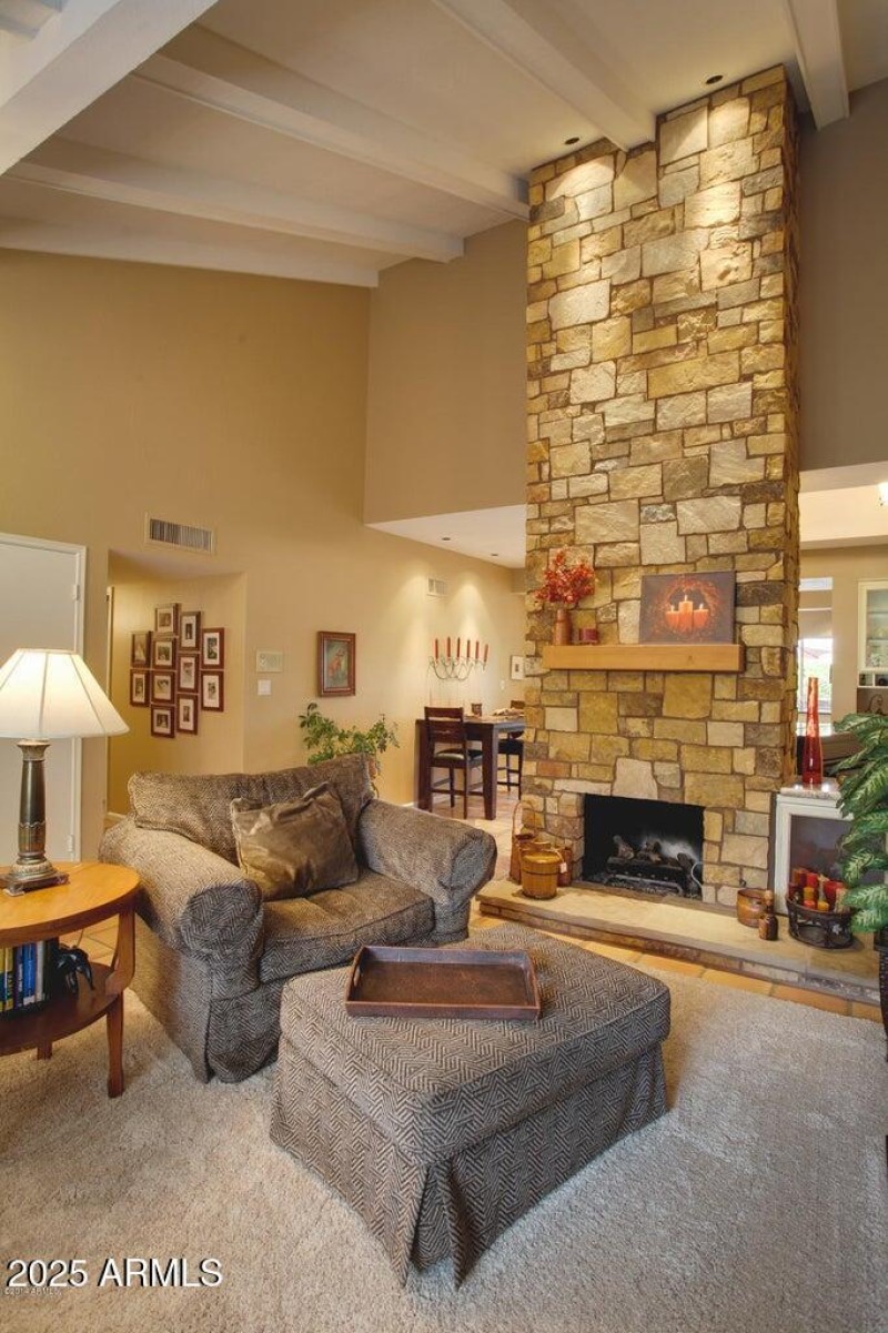 Custom Stone Fireplace