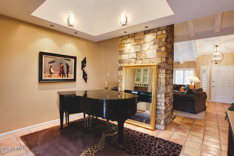 Dining room with skylight