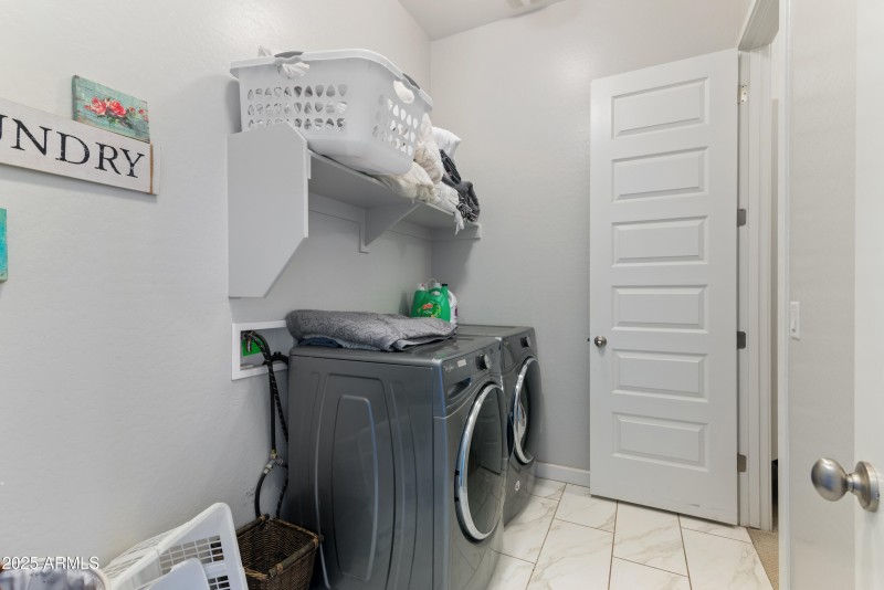laundry attached to primary!