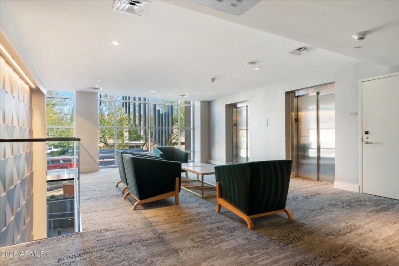 Elevator Lobby; Secured Parking