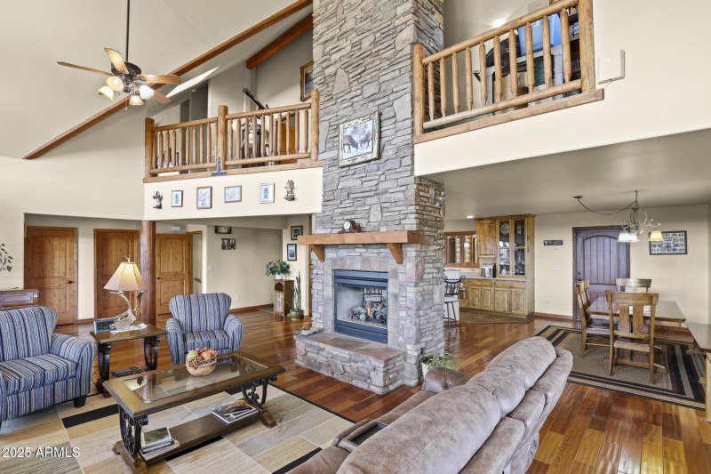 beautiful 2 way fireplace