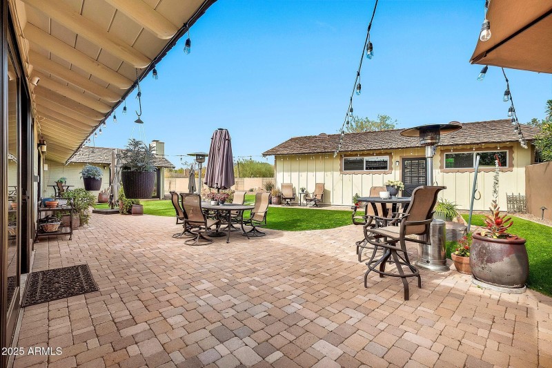 Paved backyard