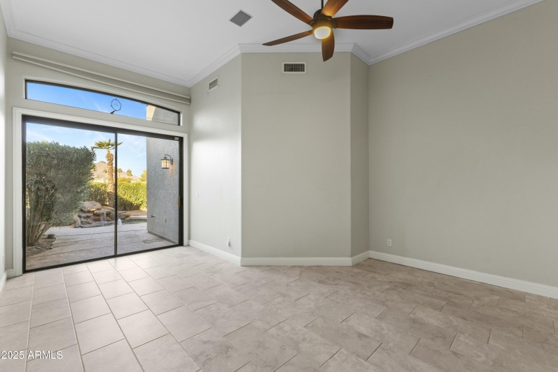 Sliding Glass Door in Primary Bedroom