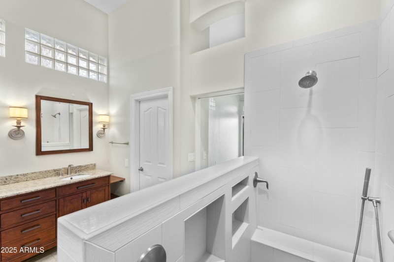Primary Bath has OVERSIZED shower!
