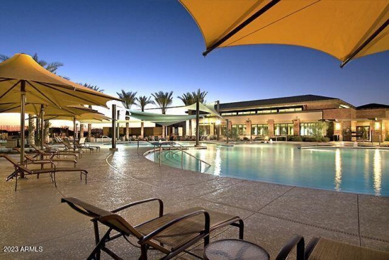 Twilight View of Outdoor Resort Pool