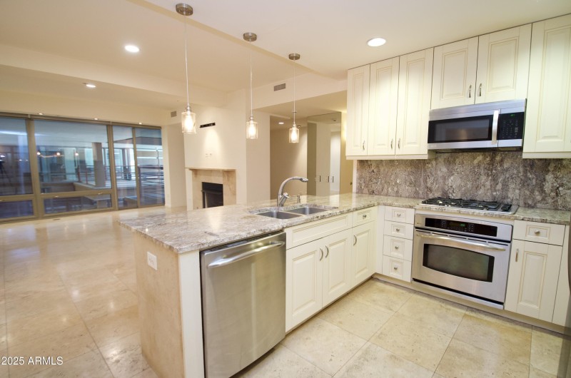 kitchen to living room