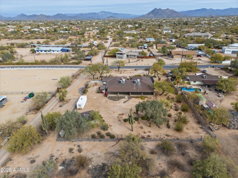 Aerial looking north