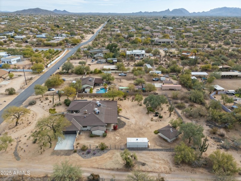 Aerial looking east
