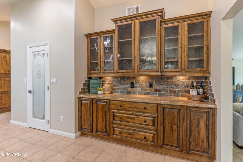 Built-in china cabinet and breakfront