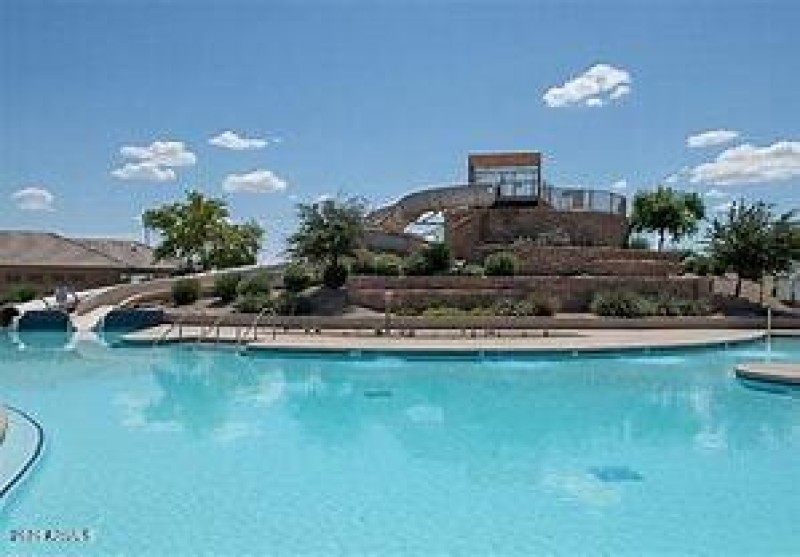 Pool and water slide