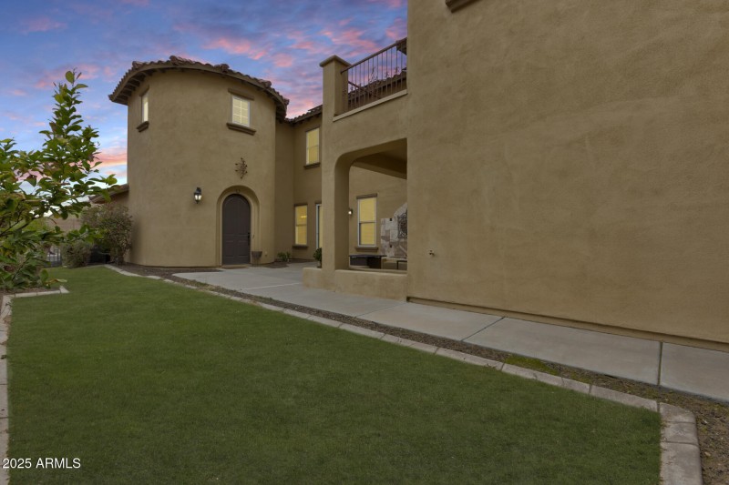 Evening - Gated Courtyard with Grass