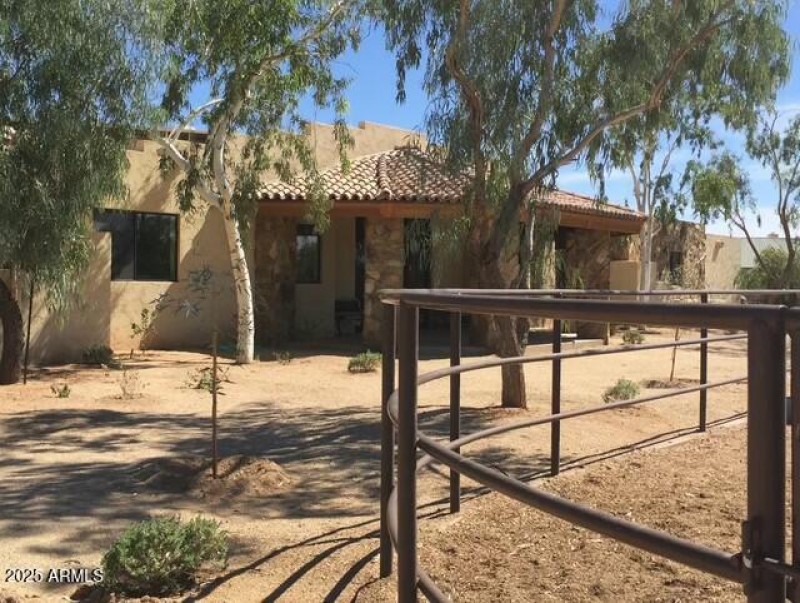 Front of barn