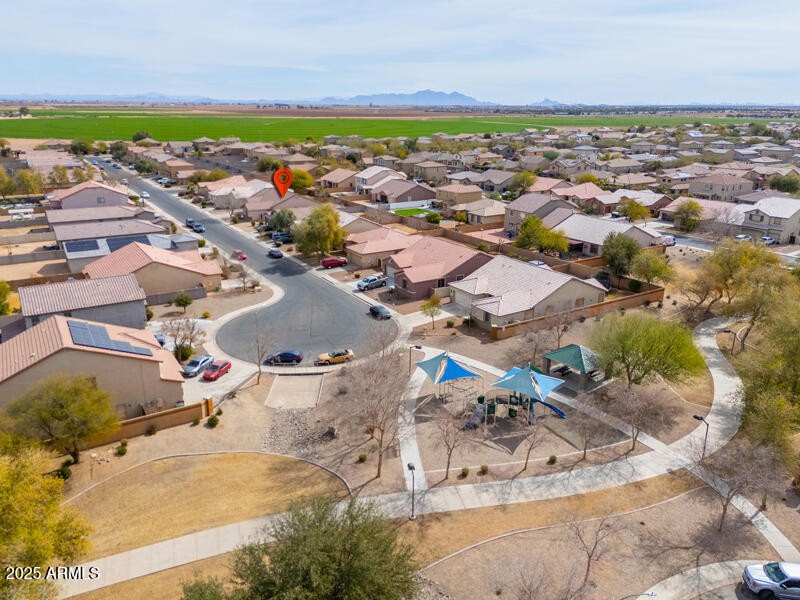 Aerial from park facing East