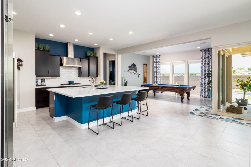 Big Kitchen Island and Dining Area