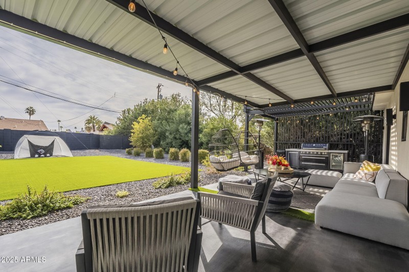 Large covered patio