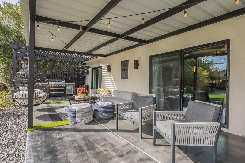 Large covered patio