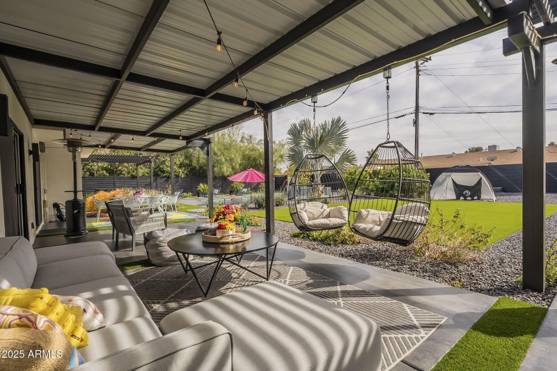 Large covered patio