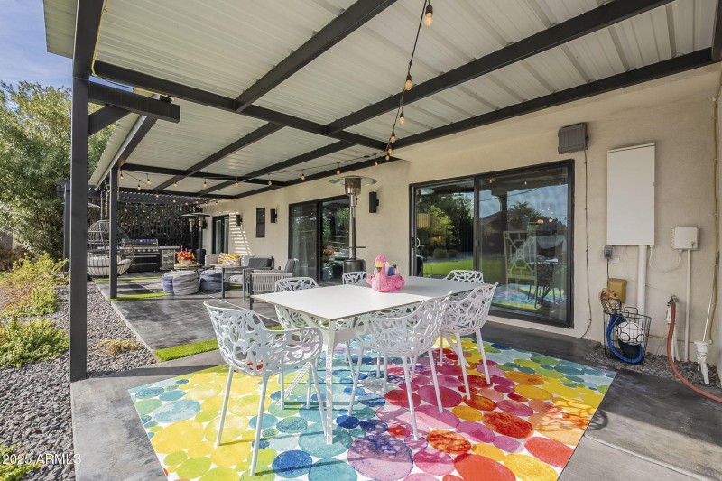 Large covered patio