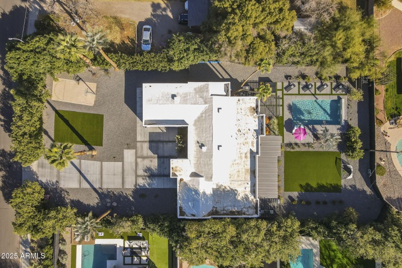 Aireal view of .42 acre lot
