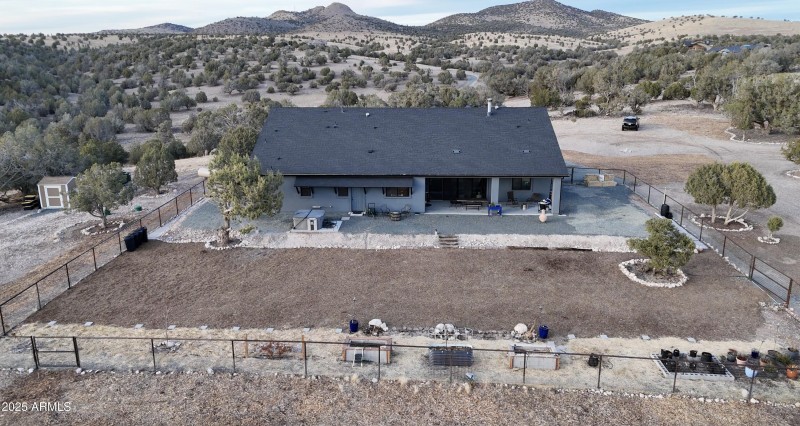 Back yard drone shot