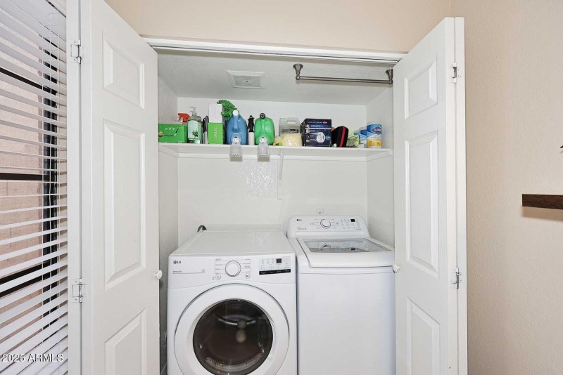 Laundry in Powder Room