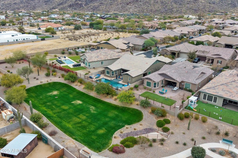 Green Space directly behind