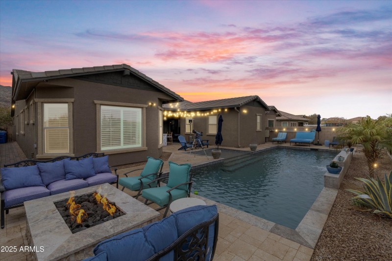 Twilight Backyard