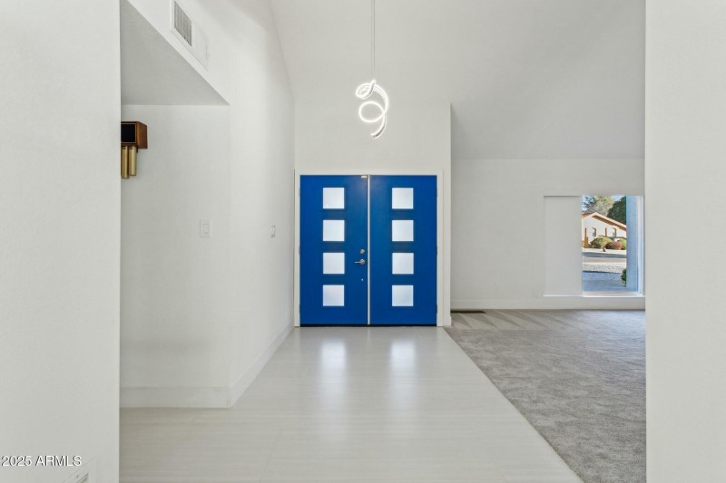 Front Foyer with High Ceilings