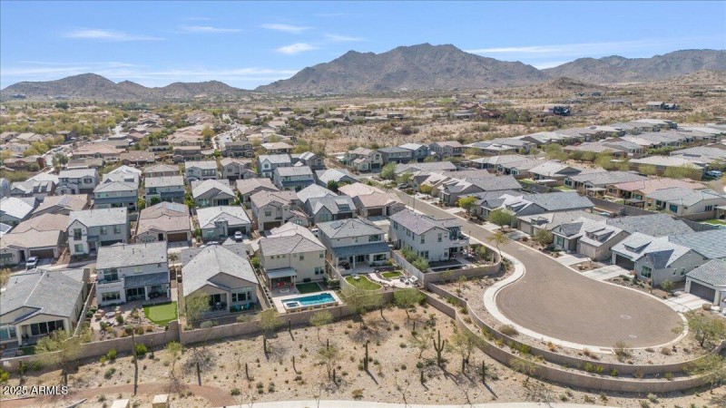 Aerial Backyard View from Wash