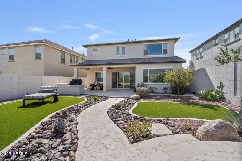 Travertine Raised patio