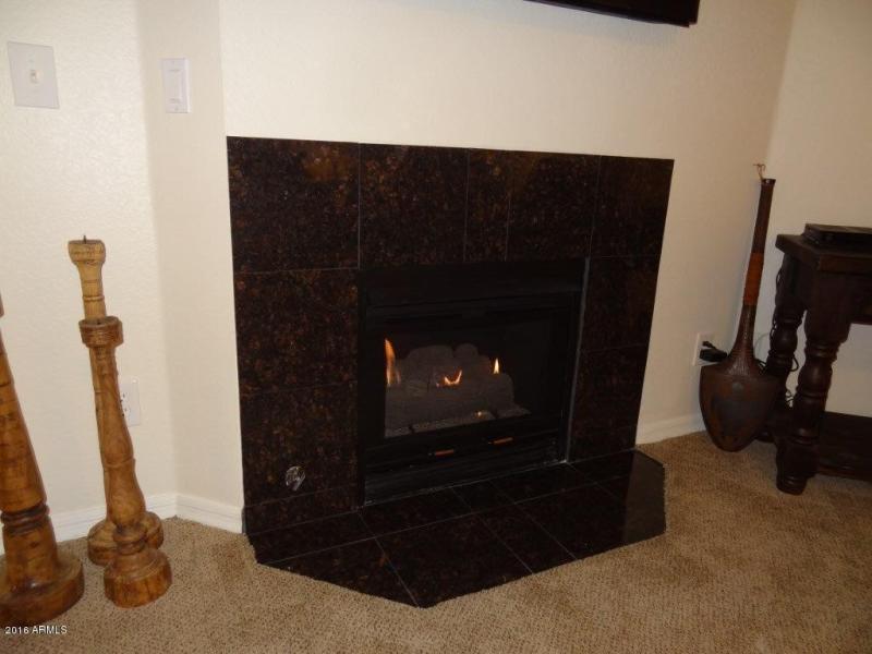 Gas burning fireplace
