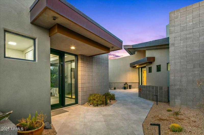 Glass Door Entry to Casita