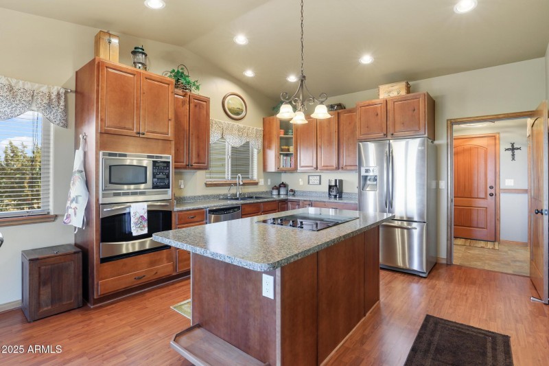 beautiful wood cabinets