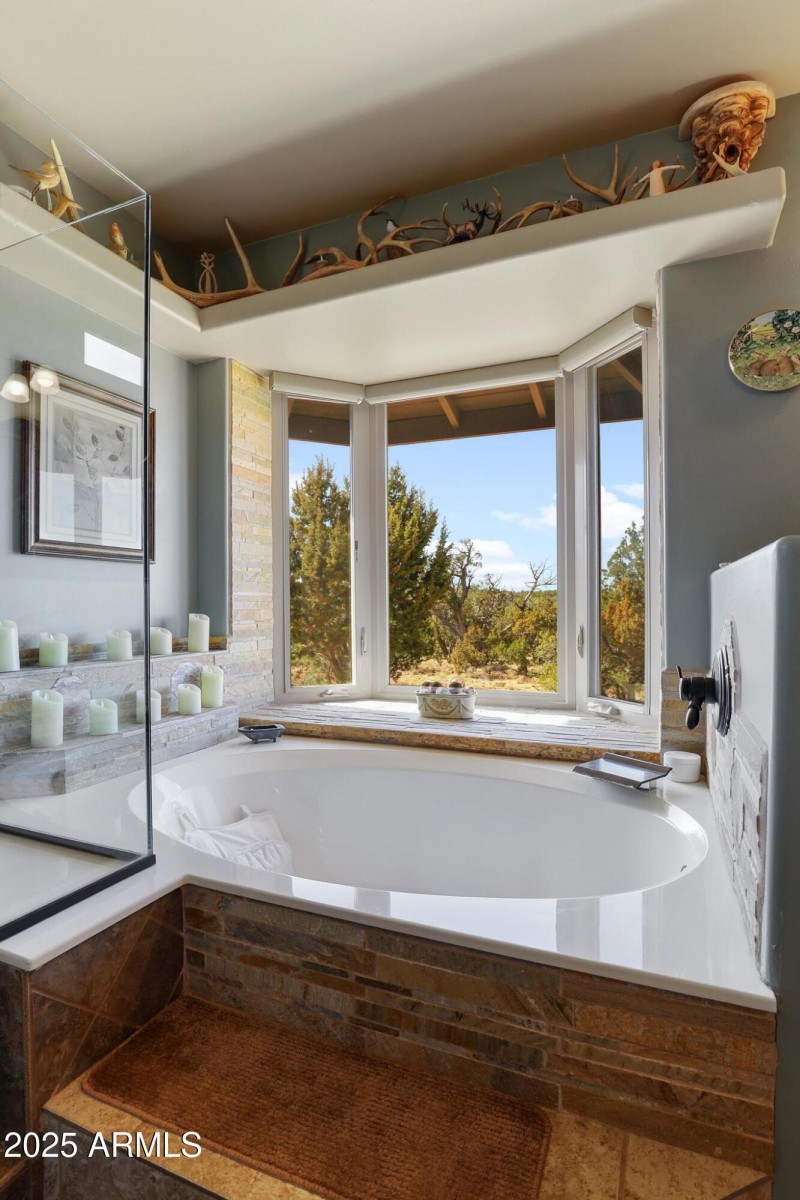 master bath with views