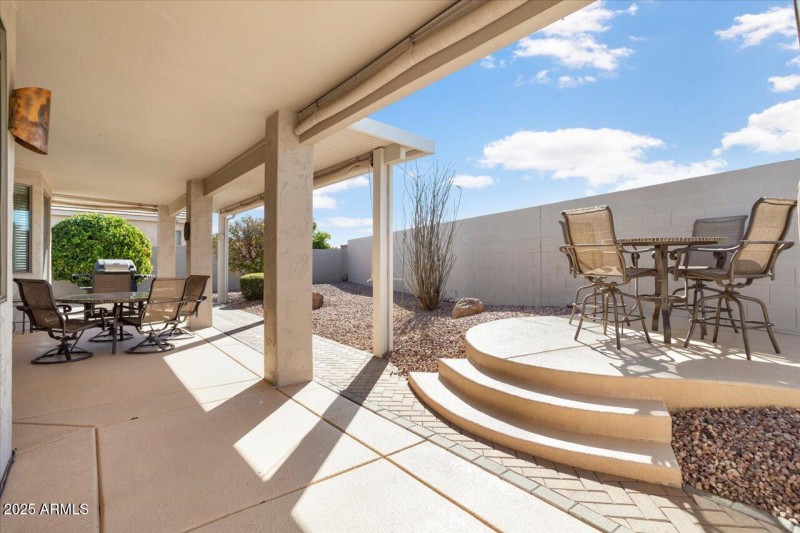 Patio from West to East