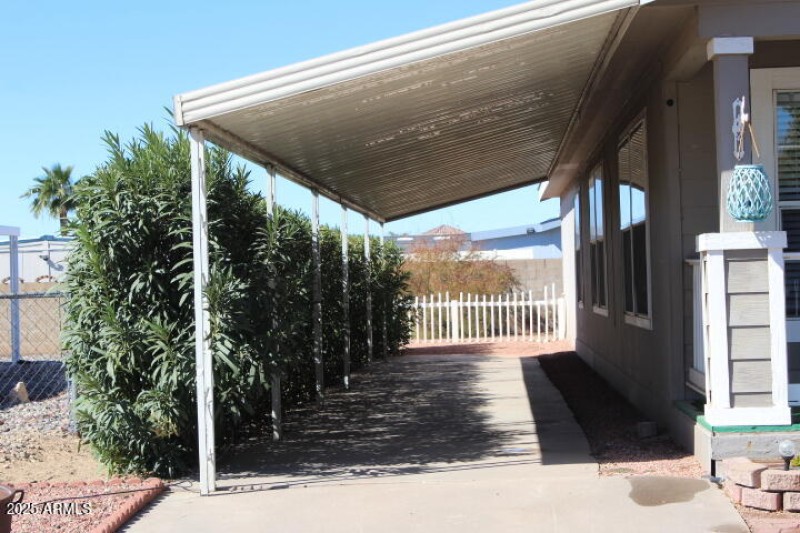 CArport Left Side-Can Park 2 Cars