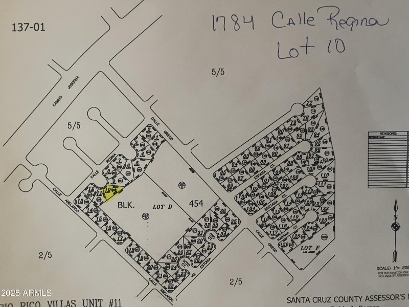 Property map 1784 Calle Regina lot 10