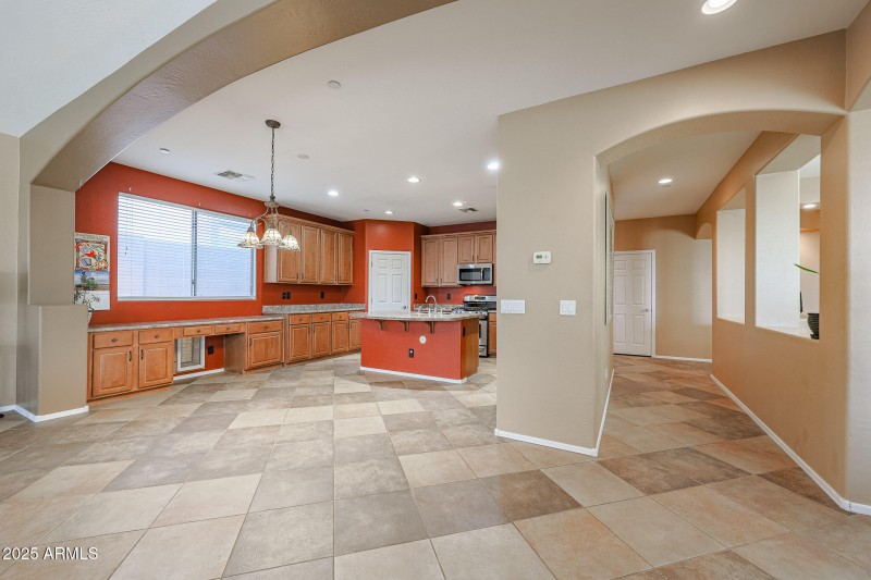 Peek into kitchen