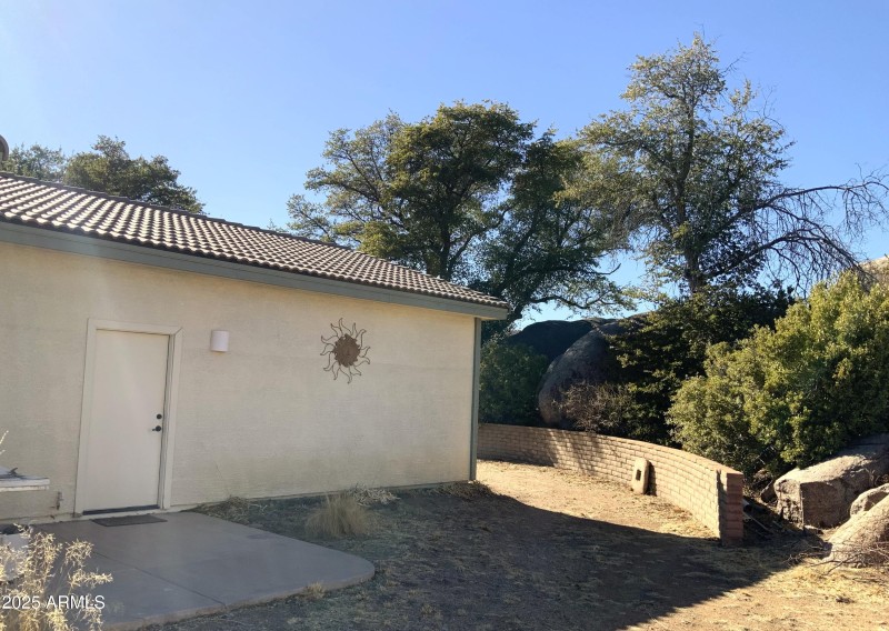 back door into garage