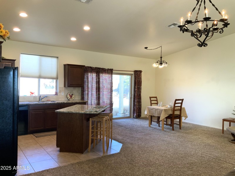 kitchen and dining