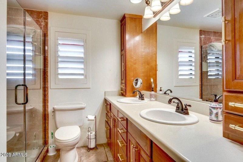 All tile shower in Primary BA