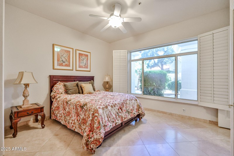 Downstairs Bedroom has Courtyard Views