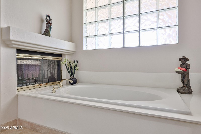 Romantic Fireplace in Primary