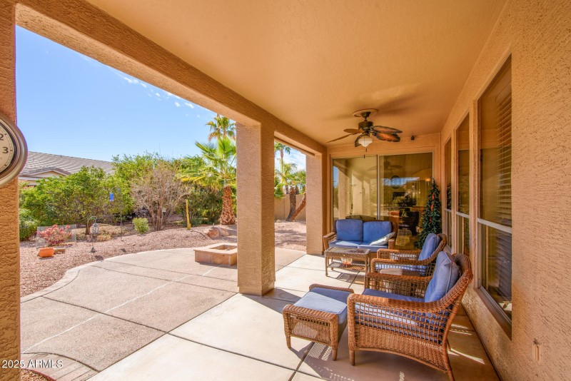 Patio and back yard