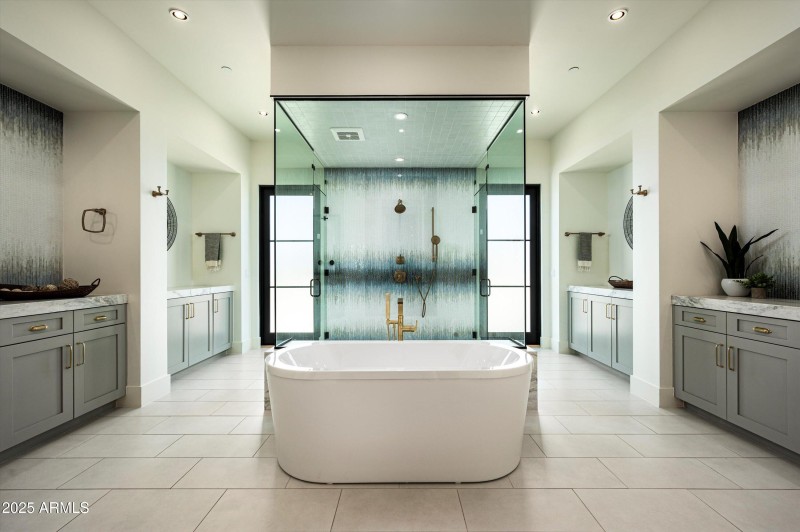Stylish and Spacious Master Bathroom