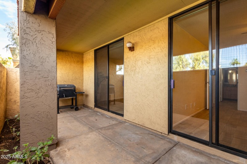 Large private patio