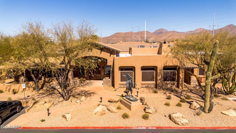 Club House w desert landscape