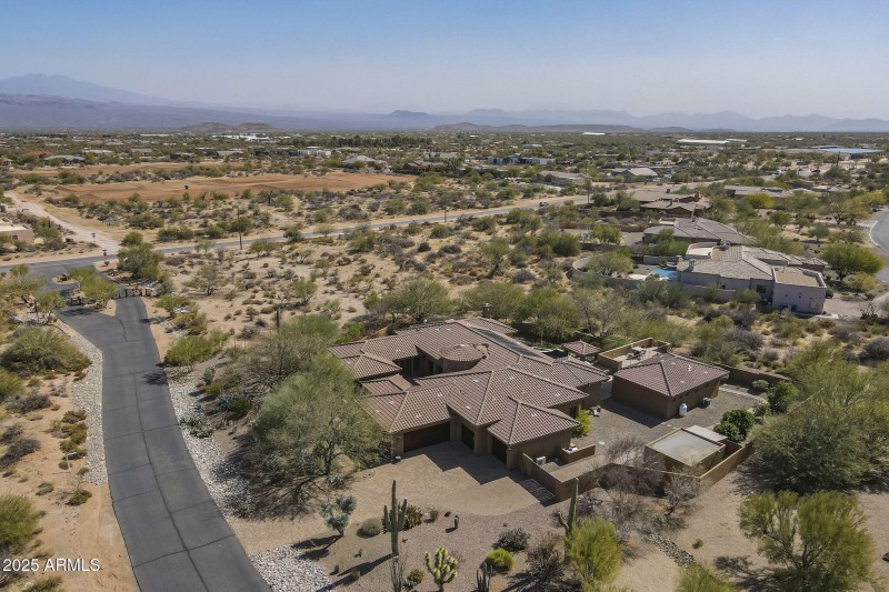 Arial view looking east