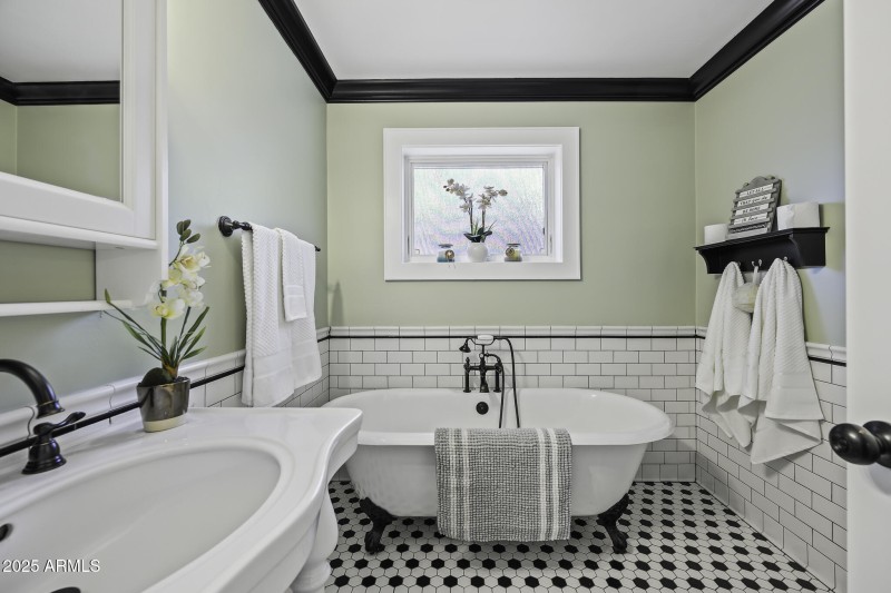 Charming hall bath