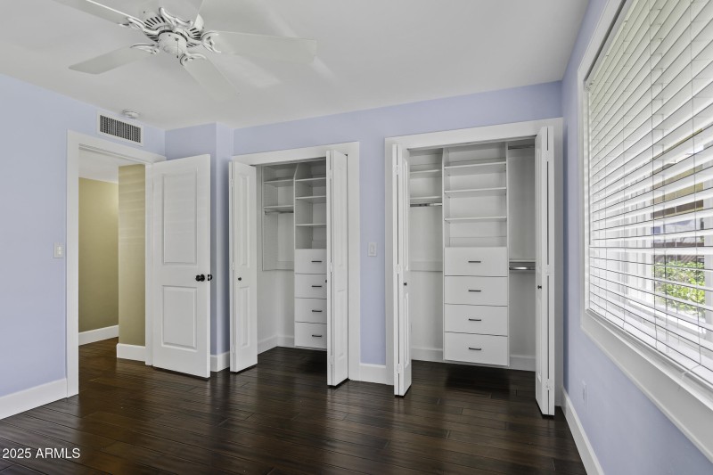 Bed 2 custom closets